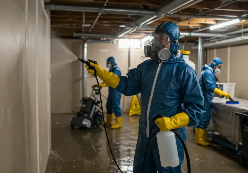 Basement Sanitization and Antimicrobial Treatment process in Union, OR