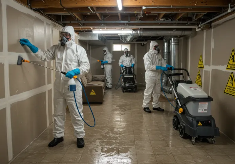 Basement Moisture Removal and Structural Drying process in Union, OR